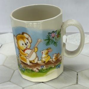 Vintage Easter Coffee Mug, Otagiri Spring Easter,  Koala Bear Playing Bango